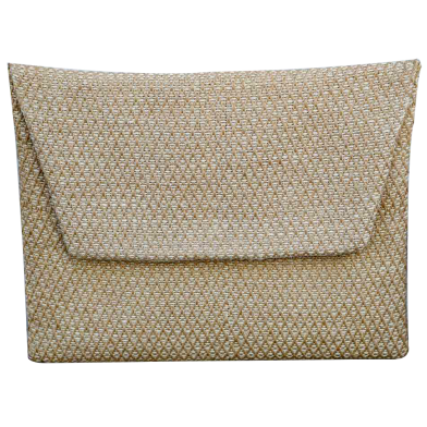 Baah Cozy-in-Gold Eco-Friendly Jute Laptop Sleeve 15x12 Inches - 1pcs image
