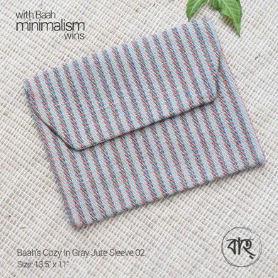 Baah’s Cozy In Gray Jute Sleeve 02 13.5x11 Inch image