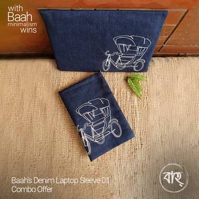Baah’s Denim Laptop Sleeve 01-Combo image