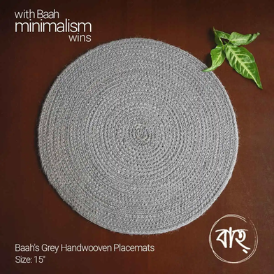 Baah’s Grey Handwooven Placemats 15″(set of six) image