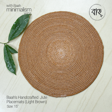 Baah’s Handcrafted Jute Placemats (Light Brown)- set of six image