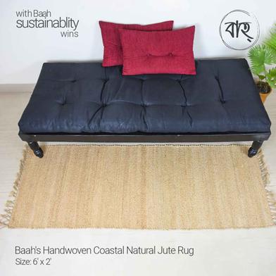 Baah’s Handwoven Coastal Natural Jute Rug 6x2 ft image