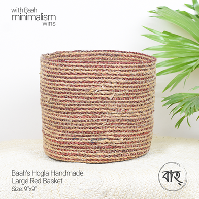Baah’s Hogla Handmade Large Red Basket image