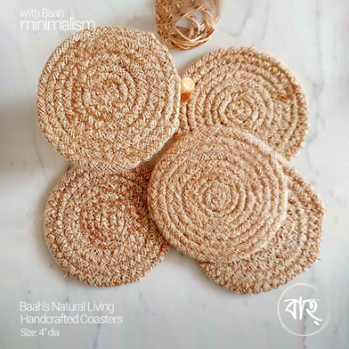 Baah’s Natural Living Handcrafted Coasters- 4″dia (set of six) image