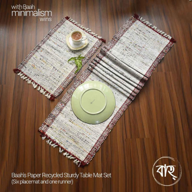 Baah’s Paper Recycled Sturdy Table Mat Set image