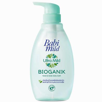 Babi Mild Ultra Mild Bioganik Head and Body Baby Bath Wash- 400ml image