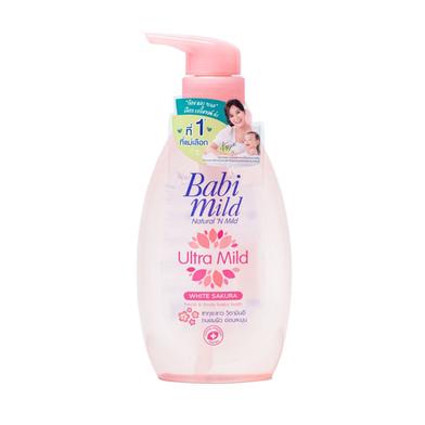 Babi Mild White Sakura Head And Body Baby Bath 380 ML image