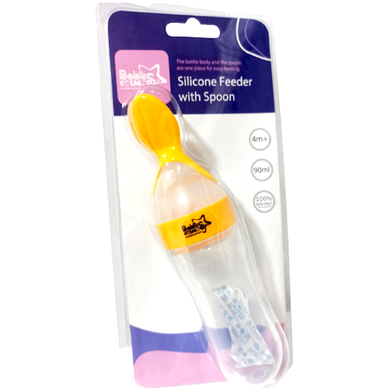 Babies Cosmos Silicone Feeder With Spoon 3oz/90ml image