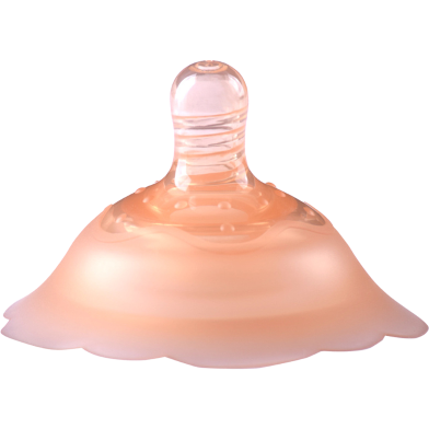 Babies' breast head cover double-layer protection anti-bite breast shield breast paste ultra-thin inner breast-feeding breast cover -1pcs (Nano Color Without Box) image