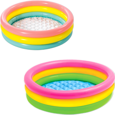 Baby Bath Tub, Baby Swimming Pool With Electric Pumper (24x8 Inch) - Multicolor. image