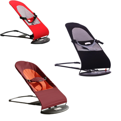 Baby Bouncer Chair Folding Soft Seat Safety Automatic Rocking Feel Merriment and Fun image