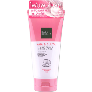 Baby Bright Aha Gluta Whitening Facial Foam 120g image
