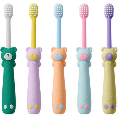 Baby Cartoon Handle Soft Hair Toothbrush Children's Toothbrush 1-6 Years old Baby Soft Hair Mouth Card Set -1 piece image
