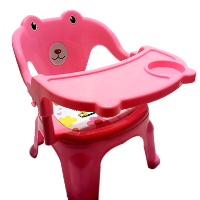 Baby Chair With made In High Quality ABS Plastic Tray Baby Chair Kids Chair , Strong Durable Children Chair For Home And Travelling (Multi Color) (feeding_chair_l1_p) Pink image