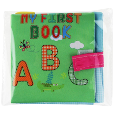 Baby Cloth Book [Alphabet] Early Education Enlightenment Sound Paper BB Whistle Tear-Resistant Three-Dimensional Cloth Book - 1 Pcs image