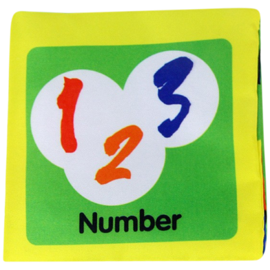 Baby Cloth Book [Digit] Early Education Enlightenment Sound Paper BB Whistle Tear-Resistant Three-Dimensional Cloth Book - 1 Pcs image