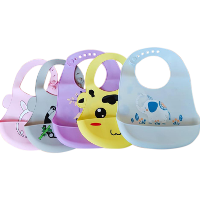 Baby Dining Bib Full Silicone-1pcs Baby Dining Bib Full Silicone ( Any Color) image