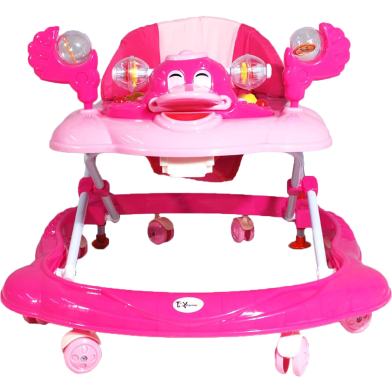 Baby Duck Model Light and Music Walker, Toddler New Born Baby Walking Assistant With Push Handle Bar image