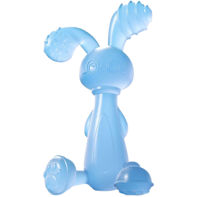 Baby Full Silicone Teether Hand Rattle Fitness Soft Rabbit Educational Toy CN -1pcs image