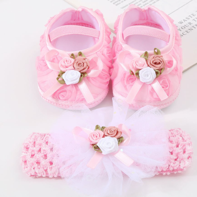 Baby Girls Shoes Soft Sole CN (0-10 Month) - 1Pair image