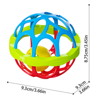 Baby Plastic Soothing Rattle Toy for Newborn Baby 0-3-6 Month Early Education Puzzle Hand Ball Slide 5