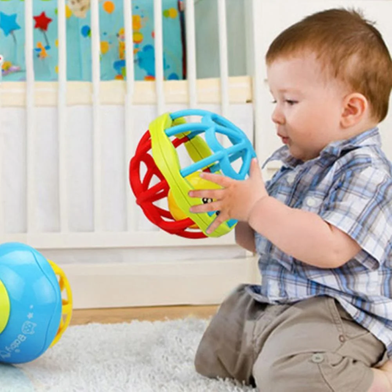 Baby Plastic Soothing Rattle Toy for Newborn Baby 0-3-6 Month Early Education Puzzle Hand Ball Slide 2