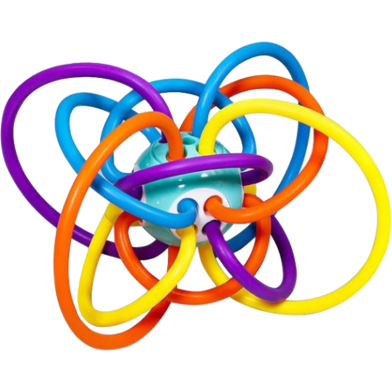 Baby Silicone Manhattan Ball Bright Color Hand Teether CN -1 Pcs image