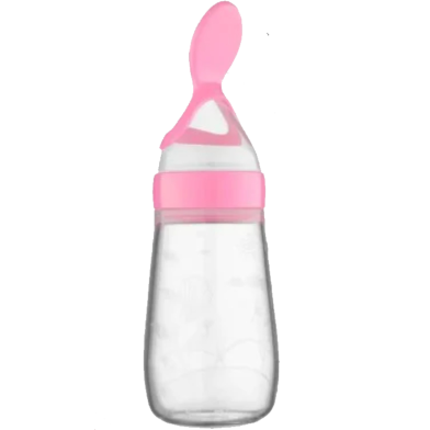 Baby Smile Rice Powder Feeder Silicone Bottle with Plastic Spoon 125 ml image