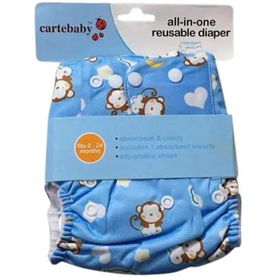 Baby Washable and Adjustable Cloth Diaper - 1 Pcs image