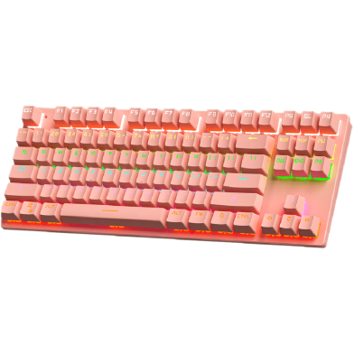 Bajeal 87 Keys Hot Swappable Mechanical Gaming Keyboard Pink image