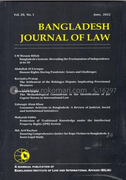 Bangladesh Journal of Law Vol. 20, No. 1, June 2022