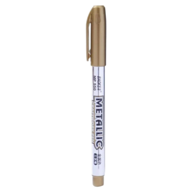 Baoke Metallic Color Marker Pen,metalic carftwork pen, Golden caraft pen , silver image