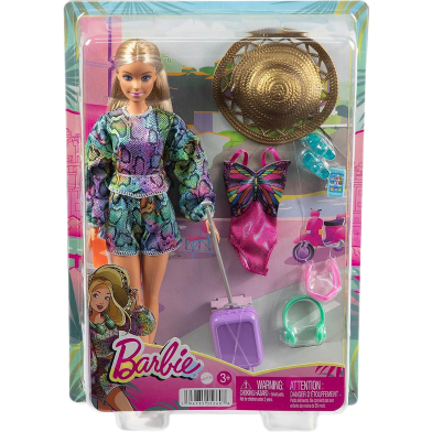 Barbie HGM54 Holiday Fun Doll And Accessories image