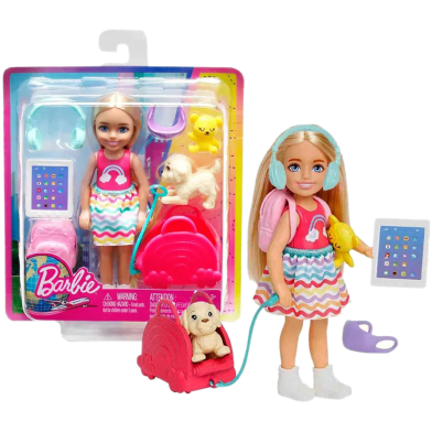 Barbie HJY17 Chelsea Travel Set With Puppy image