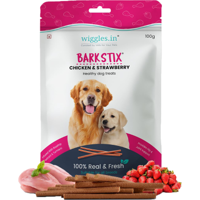 Barkstix Dog Treats Chicken and Strawberry 100 gm image