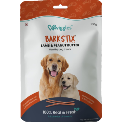 Barkstix Healthy Dog Treats Lamb and Peanut Butter 100 gm image