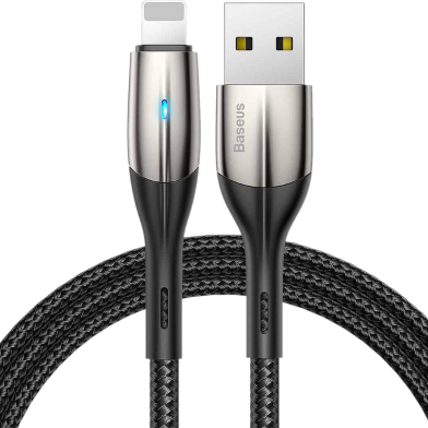 Baseus Horizontal Data Cable(With An Indicator Lamp)USB For iP 2.4A 1m image