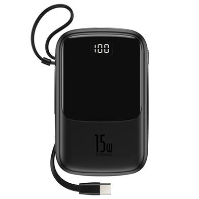 Baseus Q pow 10000mAh Power Bank with Type-C Cable (Black) image