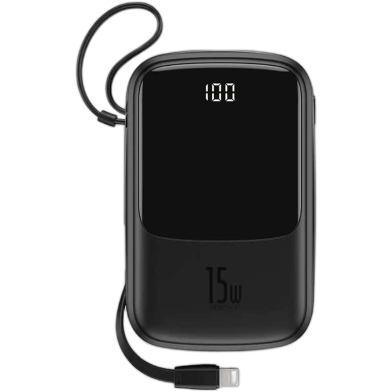 Baseus Qpow Digital Display 15W Power Bank 10000mAh Type-C/Lightning image