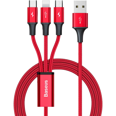 Baseus Rapid Series 3-in-1 Cable Micro Dual Lightning 3A 1.2M image