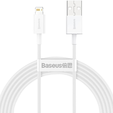 Baseus Superior Series Fast Charging Data Cable USB to iP 2.4A 1m (CALYS-A02)- White image