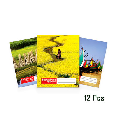 Bashundhara Exercise Book Math Margin Medium-204 Page (Glue Binding) - 12 Pcs image