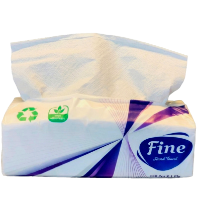 Bashundhara Fine Hand Towel - 150 Pcs x 1 Ply image