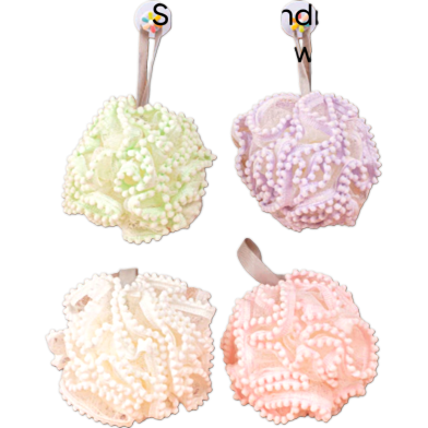 Bath Sponge Soft Net Foaming Rich Bath Ball New Splicing Color Large Bath Flower Bath Ball Household Toiletries - 1 pcs image