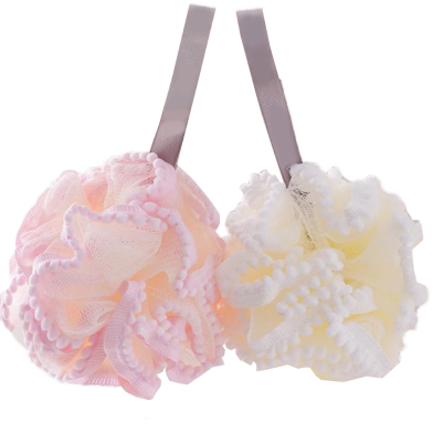 Bath Sponge Soft Net Foaming Rich Bath Ball New Splicing Color Large Bath Flower Bath Ball Household Toiletries - 1 pcs image