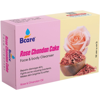 Bcare Rose Chandan Cake, Face And Body Cleanser -75 gm image