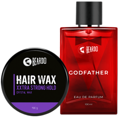 Beardo Combo - GodFather Perfume 100ml and Xxtra Strong Hold Hair Wax 100gm image