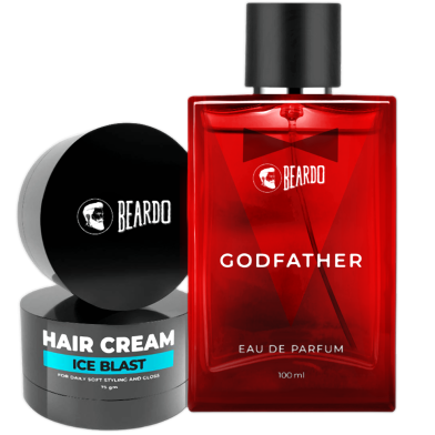 Beardo Combo - Ice Blast Hair Cream 75g and GodFather Perfume 100ml image