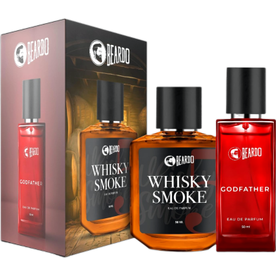 Beardo Mens Whisky Smoke And Godfather Perfume Combo 50ml X 2 Spicy Woody Oudh Aromatic Long Lasting Rakhi Gift For Brother image