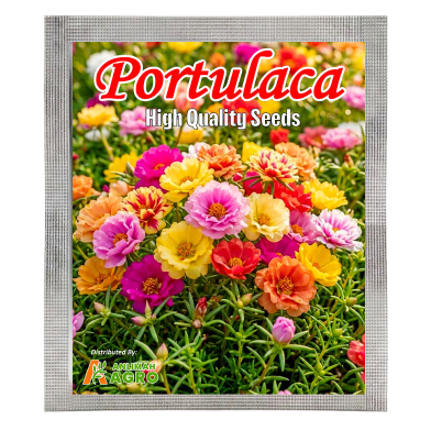 Beautiful Portulaca Flower Seeds (Intack Pack) 0.25 gm image